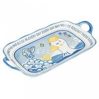 Блюдо фарфоровое "Утиные истории" (312х165х33 мм)