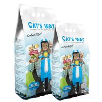 Наполнитель для кошачьего туалета "Cats Way Carbon Effect. Без аромата с антибактериальным углем" (10 л)