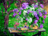 Картина по номерам "Сирень в саду" (300х400 мм)
