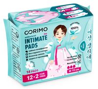 Гигиенические прокладки "Corimo Хлопок M. Анатомической формы" (14 шт.)