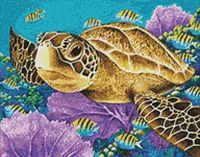 Алмазная вышивка-мозаика "Морская Черепаха" (380х480 мм)