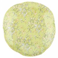 Тарелка мелкая фарфоровая "Флора" (200х200х30 мм; зеленый)