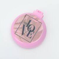 Расческа массажная для волос "С зеркалом. Розовая" (6,5 см)