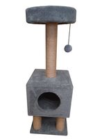 Игровой комплекс "Домик на ножках. Джут" (35х35х105 см; серый)