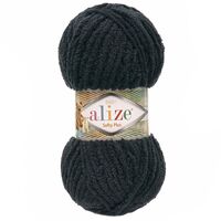 Пряжа "Softy Plus №60" (100 г; 120 м; черный)