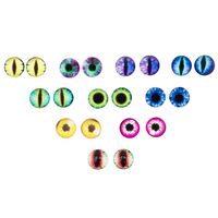 Глазки для игрушек (8 мм; 20 шт.; 10 цветов)