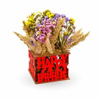 Сборная деревянная модель "Декоративная ваза. Happy Birthday"