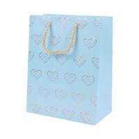 Пакет бумажный подарочный "Сердца" (23х18х10 см)