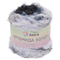 Пряжа "Артемида Колор №03" (150 г; 80 м; серо-голубой секционный)