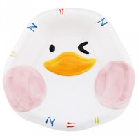 Тарелка мелкая фарфоровая "Утка" (215х200х30 мм)