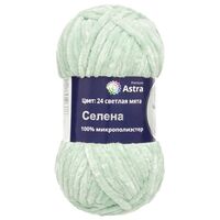 Пряжа "Селена №24" (100 г; 68 м; светлая мята)