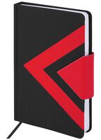 Ежедневник недатированный "Waves" (А5; чёрно-красный)