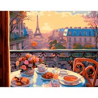 Картина по номерам "Завтрак в Париже" (400х500 мм)