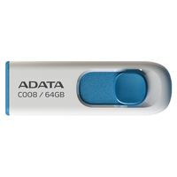 USB Flash Drive 64Gb A-Data Classic C008 (White+Blue)