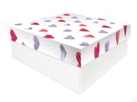 Подарочная коробка "Сердечки" (20х20х8 см)