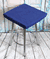 Подушка на стул "Velours Cuadro" (33х33 см; синяя)
