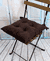 Подушка на стул "Velours" (42х42 см; темно-коричневая)